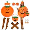 Creerluces Women's Halloween Pumpkin Costume Set view 1