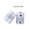 4-Piece Flexible Shaft Coupling D19L25, 19 mm Diameter x 25 mm Length, CNC Motor Jaw Coupling, Clamp Extension (10 mm x 10 mm) view 2
