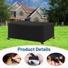 AJALGZ 215 x 150 x 70 cm Waterproof 420D Outdoor Furniture Cover, Black view 3