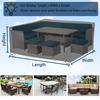 AJALGZ 215 x 150 x 70 cm Waterproof 420D Outdoor Furniture Cover, Black view 4