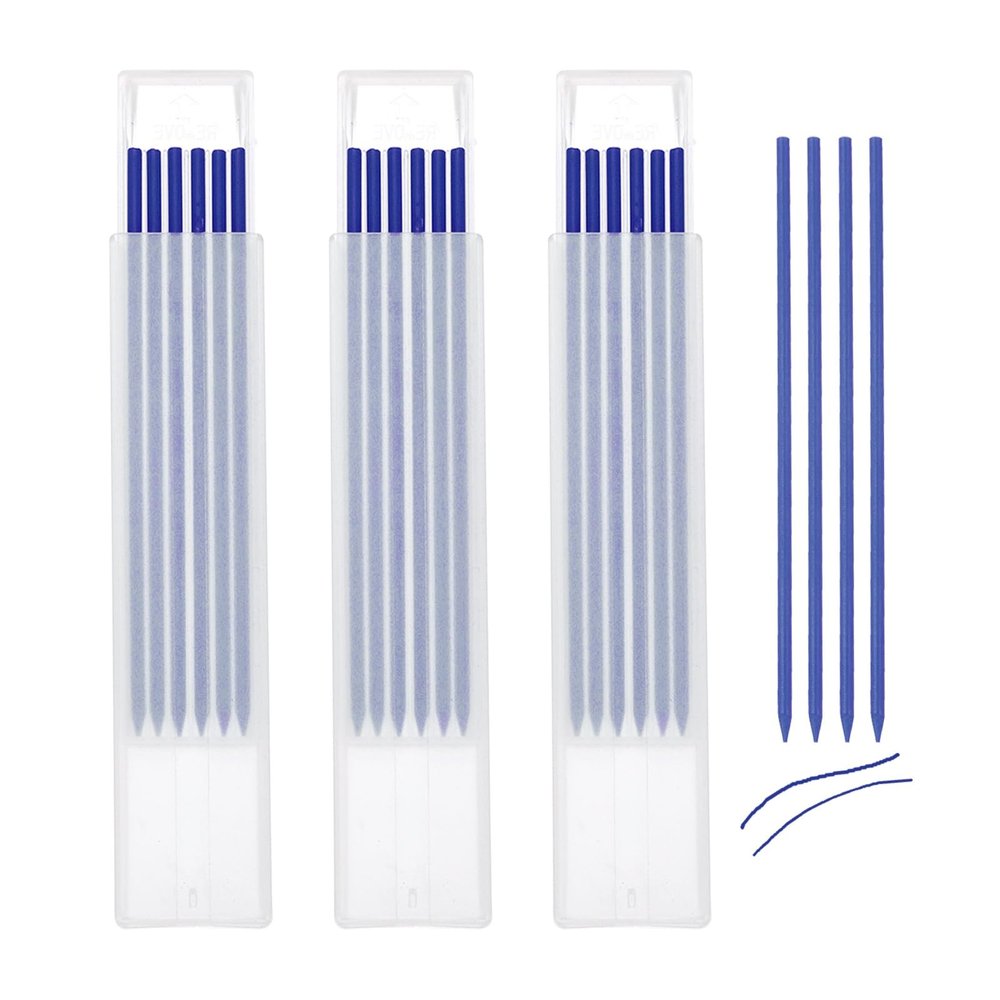QUARKZMAN 18 Carpenter Pencil Replacement Leads, 2.8 mm, Blue