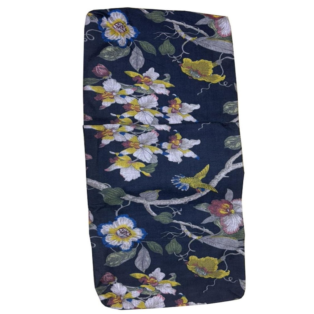 Bench Cushion Cover 140x45, 170x40, 100x45, 150x40, 120x50, 110x40 cm, Indoor/Outdoor, Washable Linen Cover with Zipper, Black, 55x55x5 cm