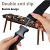 Bench Cushion Cover 140x45, 170x40, 100x45, 150x40, 120x50, 110x40 cm, Indoor/Outdoor, Washable Linen Cover with Zipper, Black, 55x55x5 cm view 2