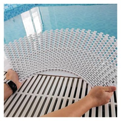 PPS Plastic Overflow Grating for Swimming Pools, Durable, Slip-Resistant, for Driveways and Patios, Interconnectable Shower Drain Grating (20 x 100 cm)