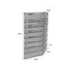 Document and Magazine Holder, 8 Tiers, Wall-Mounted, A4, White view 3