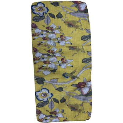 Bench Cushion Cover with Zipper, Yellow, 120 x 40 x 5 cm