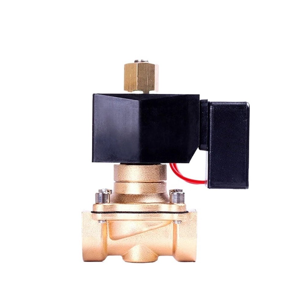 3/4" Normally Open Brass Non-Hot Solenoid Valve, 24V/12V/110V/220V, for 24-Hour Operation (NPT, 220VAC, EPDM Seal)
