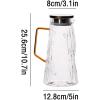 ZQDUFEA 1,815 mL Glass Water Carafe with Handle and Lid view 2