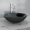 Black Tempered Glass Countertop Bathroom Sink view 3