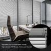 NIANXINN Aluminum Blinds for Indoor Use, Silver, No-Drill, Light-Filtering, 55 x 170 cm view 3