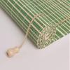 Outdoor Weather-Resistant Bamboo Roller Blind, 50 x 150 cm, Green-White view 1