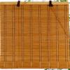 Natural Bamboo Blackout Roller Blind, Outdoor Sun and Privacy Shade, Customizable view 1