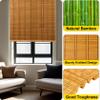 Natural Bamboo Blackout Roller Blind, Outdoor Sun and Privacy Shade, Customizable view 4