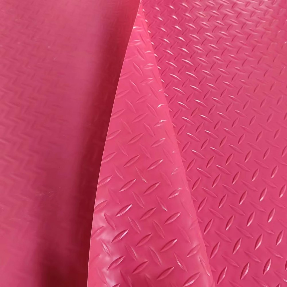 Thick PVC Garage Floor Mat, Non-Slip, Pink, 0.6 x 3 m