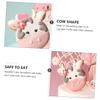 IMIKEYA Pink Resin Cake Toppers, 2-Piece Set view 3