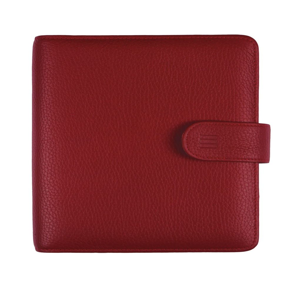 Finocam Andrea Open Leather Planner 2026, Weekly View, January–December 2026, Bordeaux, Spanish