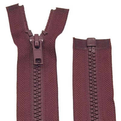 Plastic Zipper for Jackets - Separating / 60 cm - 90 cm (Bordeaux Red, 60 cm)