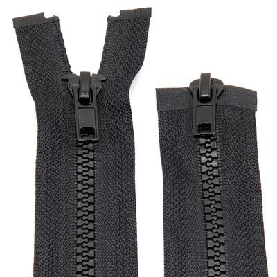Plastic Zipper 2-Way Separating 60 cm - 90 cm (580 Black, 85 cm)