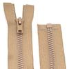 Plastic Zipper for Jackets - Separating / 60 cm - 90 cm (Dark Beige, 90 cm) view 1