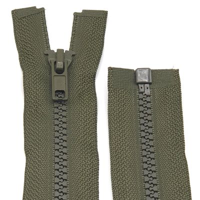 Plastic Zipper for Jackets - Separating / 60 cm - 90 cm (305 Olive, 70 cm)