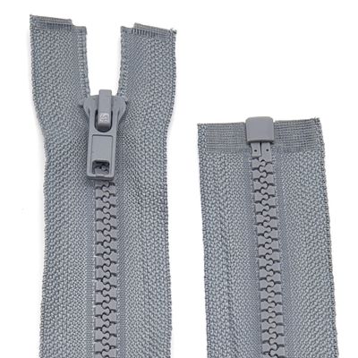 Plastic Zipper for Jackets - Separating / 60 cm - 90 cm (243 Gray, 60 cm)
