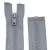 Plastic Zipper for Jackets - Separating / 60 cm - 90 cm (243 Gray, 60 cm) view 1