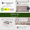 WONDERMAKE Wooden Dining Set for 4 with Cover, Weather-Resistant and Space-Saving, White/Gray view 3
