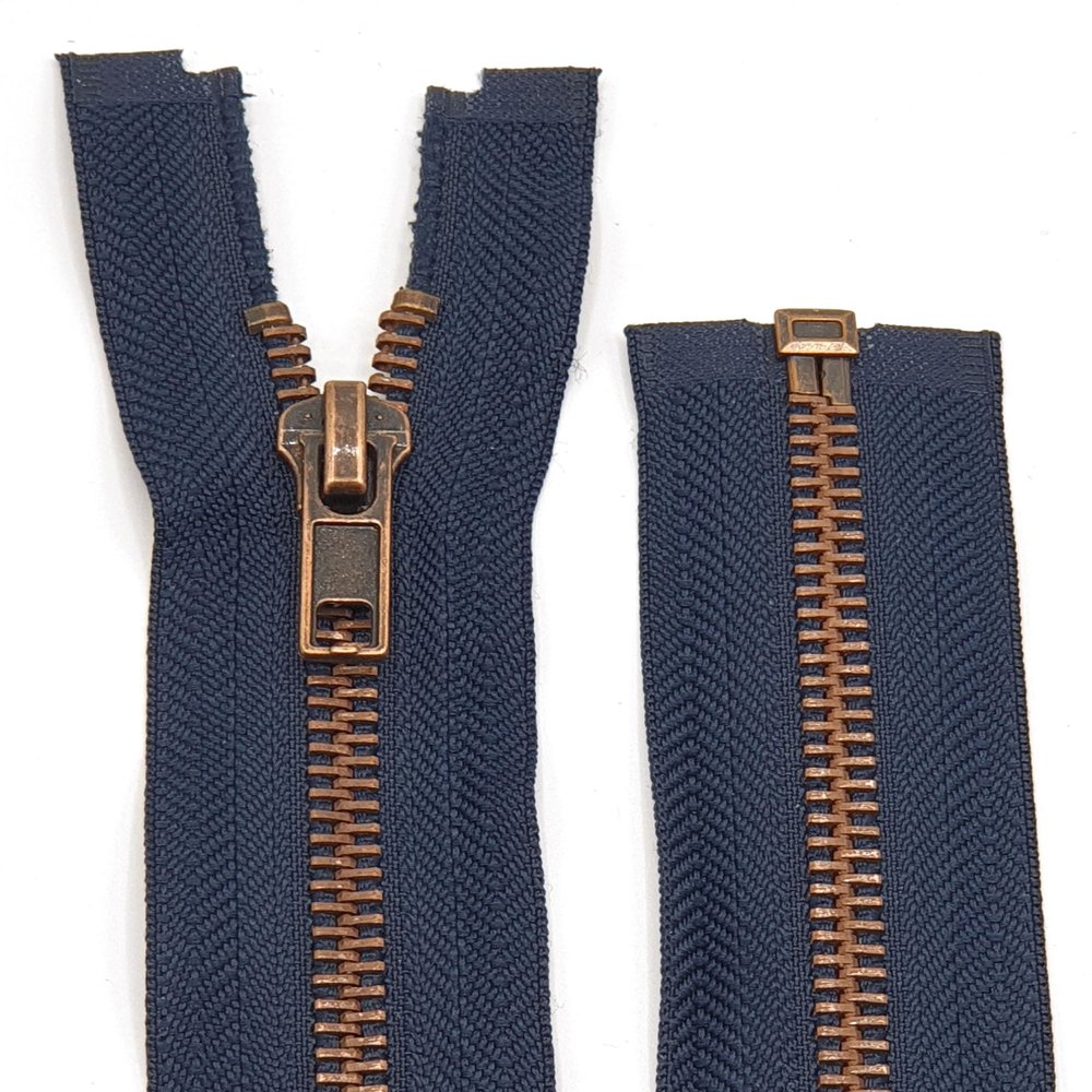 Metal Zipper 6mm Separating for Jackets and Bags / 80 cm (196 Dark Blue)