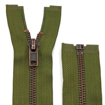 Metal Zipper 6mm Separating for Jackets and Bags / 90 cm (999 Olive)
