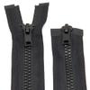 Plastic Zipper 2-Way Separating 60 cm - 90 cm (Black, 80 cm) view 1