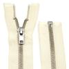 Metal Zipper 6mm Separating for Jackets and Bags / 60-65-70-75-80-90 cm (801 Light Beige-Silver, 65 cm) view 1