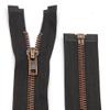 Metal Zipper 6mm Separating for Jackets and Bags / 60-65-70-75-80-90 cm (176 Black-Brown, 90 cm) view 1
