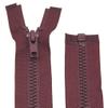 Plastic Zipper for Jackets - Separating / 60 cm - 90 cm (Bordeaux Red, 65 cm) view 1
