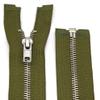 Metal Zipper 6mm Separating for Jackets and Bags / 80 cm (999 Olive-Silver) view 1
