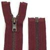 Metal Zipper 6mm Separating for Jackets and Bags / 60-65-70-75-80-90 cm (048 Bordeaux Red, 65 cm) view 1