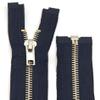 Metal Zipper 6mm Separating for Jackets and Bags / 60-65-70-75-80-90 cm (196 Dark Blue-Silver, 60 cm) view 1