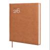 Finocam Milano 2026 Planner, Weekly Vertical Layout, January–December, Padded Hardcover, Brown, Catalan view 1