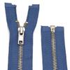 Metal Zipper 6mm Separating for Jackets and Bags / 60-65-70-75-80-90 cm (145 Jeans Blue-Silver, 75 cm) view 1
