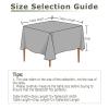 Fasbuy Square Washable Tablecloth, 3D Owl Pattern, Lotus Effect, 180 x 180 cm, with 4 Clips view 4