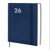 Finocam 2026 Planner, 1 Day per Page, January–December, Elastic Closure, Blue Soft Mara Cover, Spanish view 1