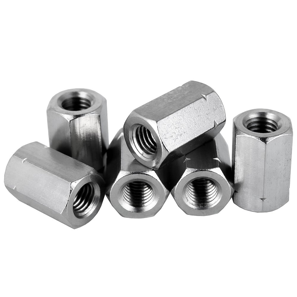 RYSUPPLY Stainless Steel Hex Threaded Sleeves M12 x 50, 25-Pack