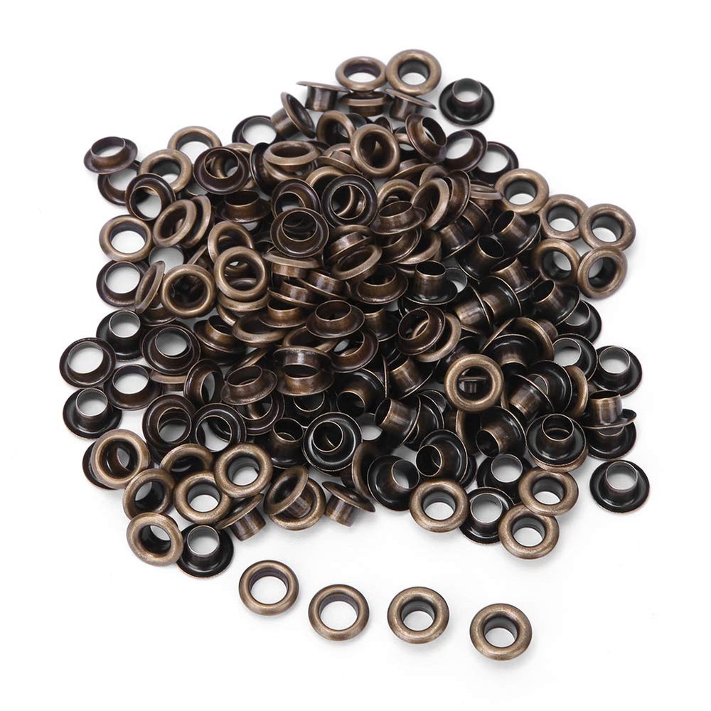 Metal Round Hole Eyelets for Leather Craft - Antique Bronze