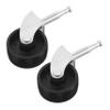 Homoyoyo 2 Quiet Furniture Casters with Stainless Steel and Rubber Stems, Quick-Mount, for Sofas and Furniture view 1