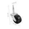Homoyoyo 2 Quiet Furniture Casters with Stainless Steel and Rubber Stems, Quick-Mount, for Sofas and Furniture view 2