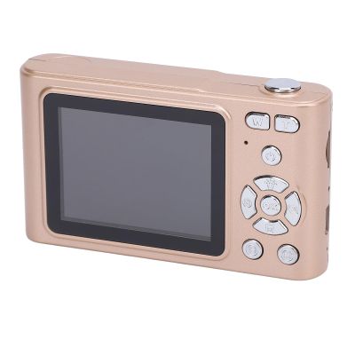 Phefop Retro-Style 4K 48MP Compact Digital Camera with 16x Zoom and Flash, Gold