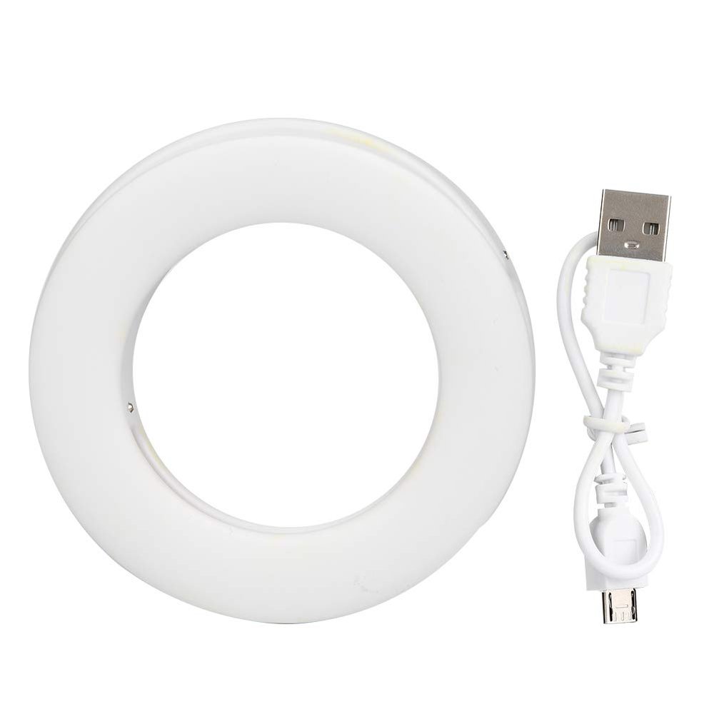 XJ-19 Portable Rechargeable 40-LED Selfie Ring Fill Light, 3200K–6500K, for Live Concerts