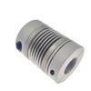Flexible D32 L43 Stepper Motor Shaft Coupling, Aluminum Alloy, Clamp-Type (12 x 16 mm) view 3
