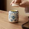 FUHAI-666 Ceramic Tea Canister with Lid, Blue view 3