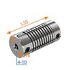 1-Piece Flexible Beam Coupling D16L35 for Encoder, Stepper, and Servo Motors, 9 x 9 mm view 2