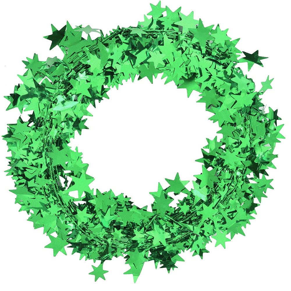 7.5m Star Garland for Holiday Decoration (Green)